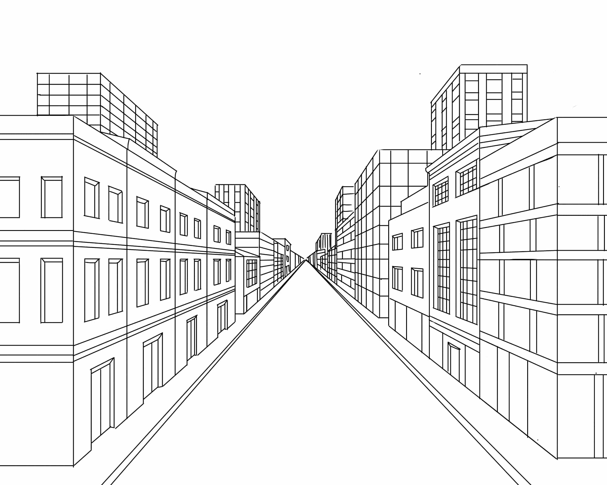 dessiner une ville en perspective pour décors manga