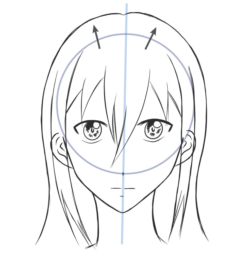 dessiner les cheveux d'une fille manga