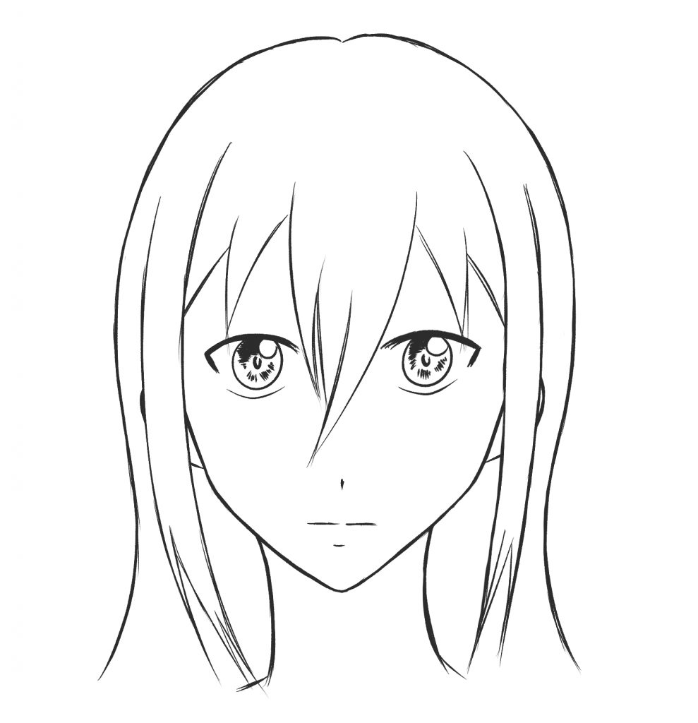 dessiner un visage simple et facile manga