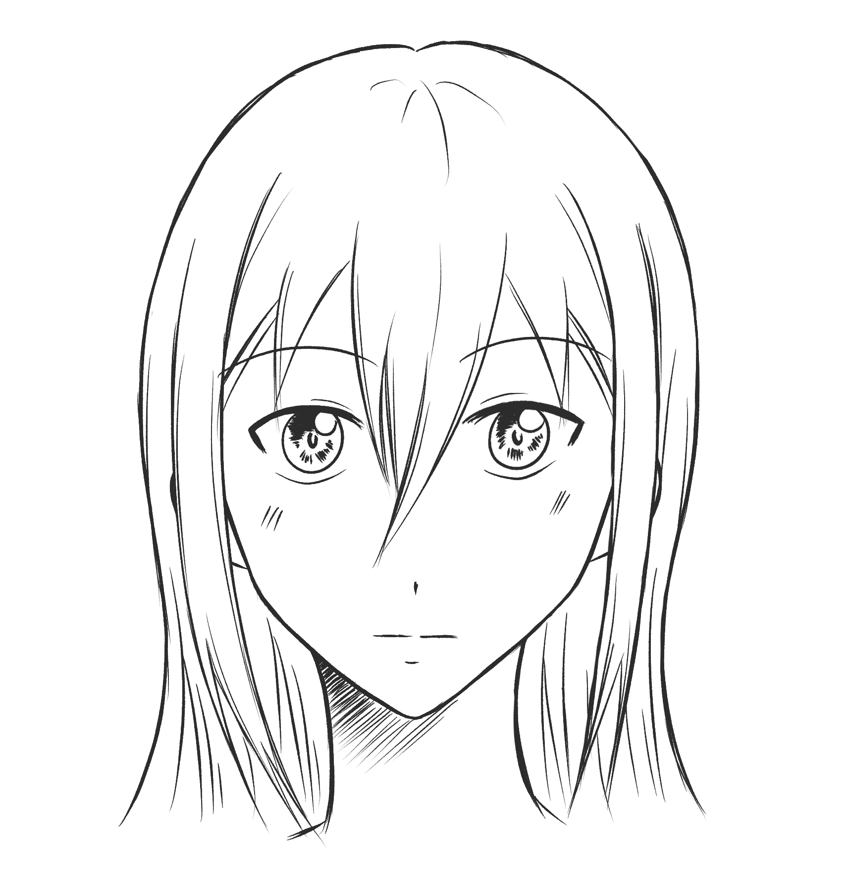 dessiner visage face fille avec cours de manga, tuto gratuit visage face fille, cours gratuit