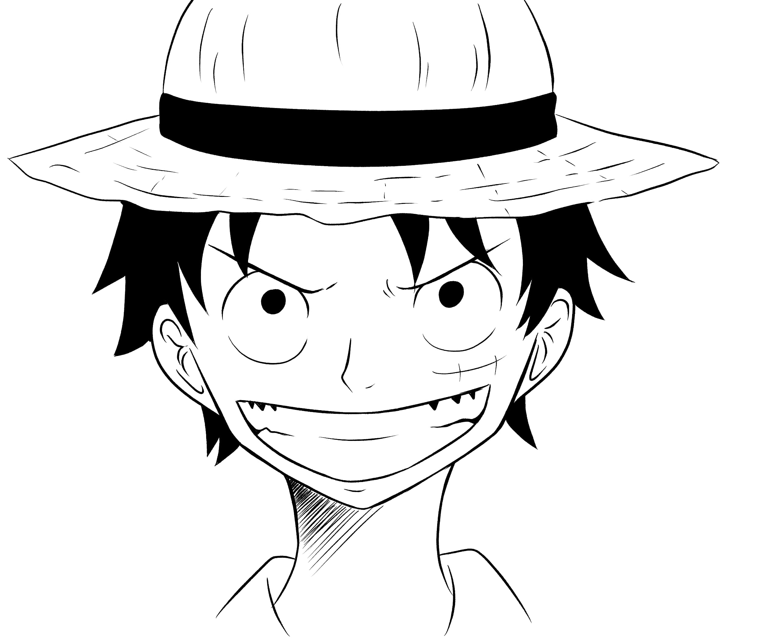 tuto dessiner luffy avec cours de manga, tuto one piece luffy