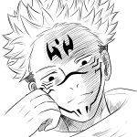 tuto dessiner sukuna jujutsu kaizen cours de manga, tuto débutant sukuna gratuit